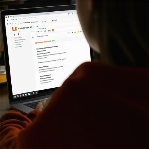 Advanced Local SEO Tactics with Schema Markup Person working on local SEO optimization with schema markup code.