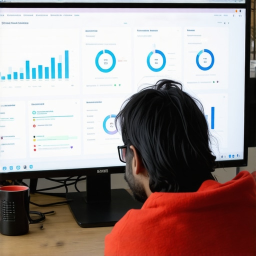 Person analyzing local SEO data on a computer for Google Maps optimization