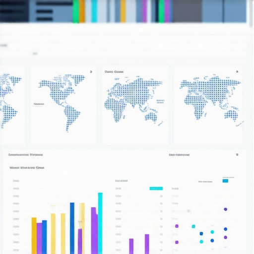 Business owner studying local SEO analytics with maps and graphs