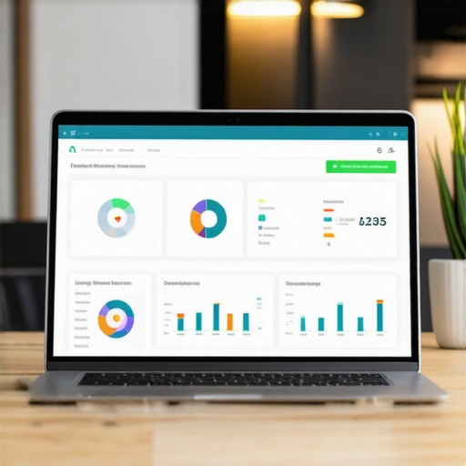 Laptop screen displaying local SEO analytics for Google Maps rankings