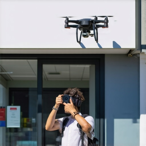 Enhancing Visual Content for Local SEO View of storefront captured with drone to improve Google Maps listing