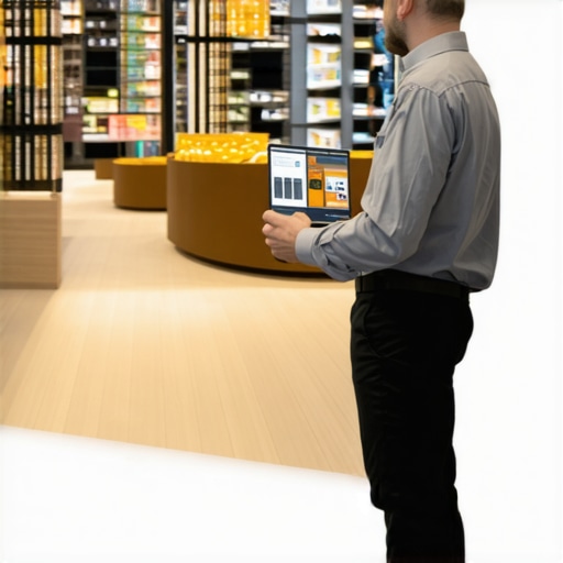 Business owner using augmented reality to showcase store to customers