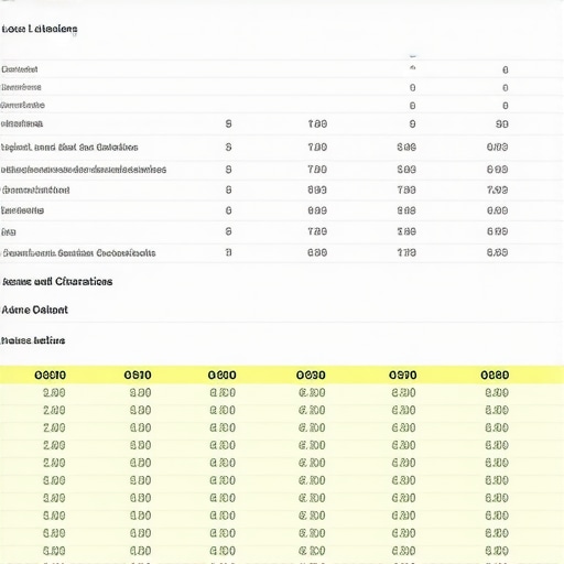 Spreadsheet showing verified business information for local SEO