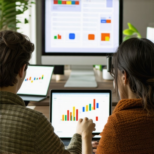 Team analyzing local SEO data and optimizing Google My Business listings