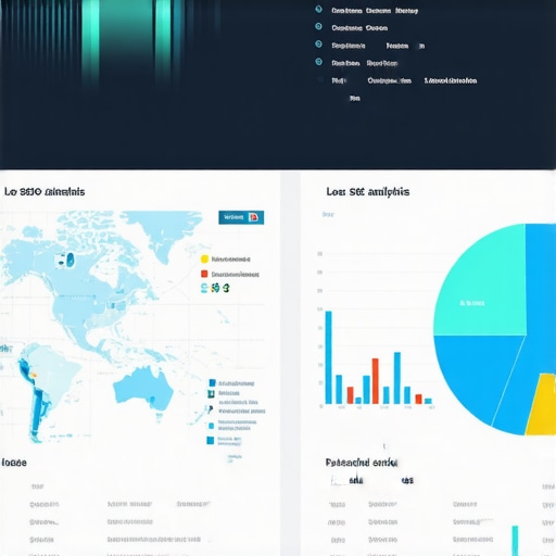 A professional displaying local SEO metrics and maps on a digital dashboard