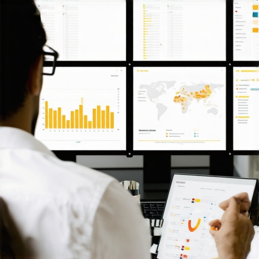 A marketer reviewing SEO analytics dashboards showing Google Maps metrics.