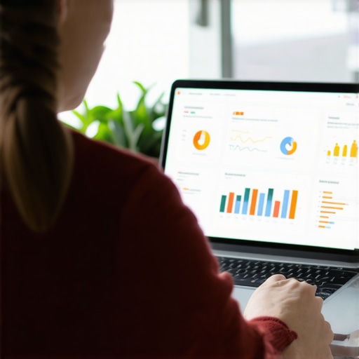 Analyzing Local SEO Data for Maps Optimization Person reviewing Google Maps rankings and local SEO metrics on laptop screen