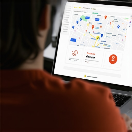 Person analyzing local SEO data on computer indicating Google Maps ranking strategies