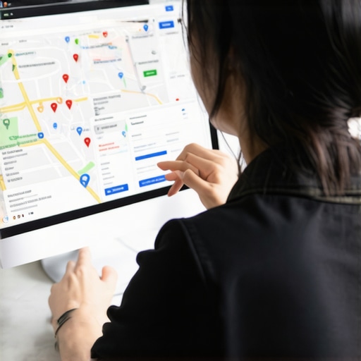 SEO specialist reviewing Google Maps profile to improve local search rankings.