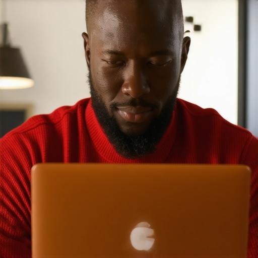 Optimizing Google My Business Profile Business owner editing Google My Business profile on a laptop