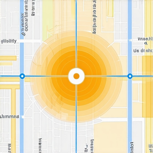 Advanced Local SEO Proximity Heat Map A visual representation of map pack ranking visibility across a city grid.