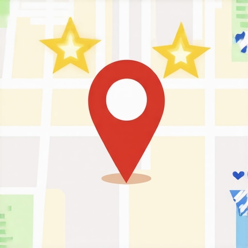 Advanced Local SEO Ranking Signals Visualization A conceptual map showing how authority signals like reviews and backlinks influence Google Maps rankings regardless of distance.