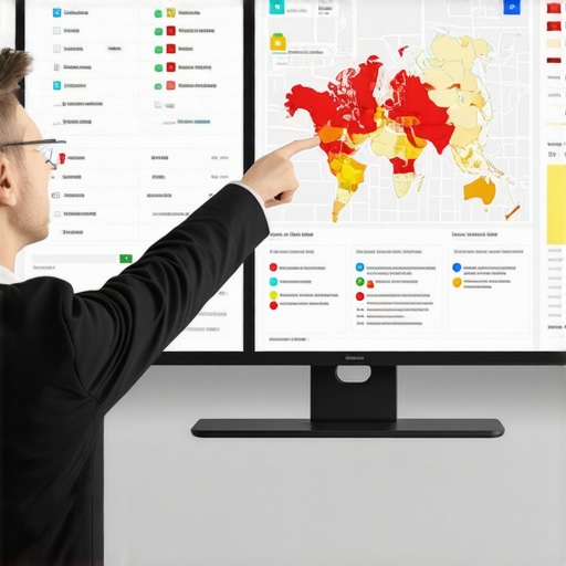 Analyzing Local Search Heat Maps SEO expert showing how relevance improves local map pack reach