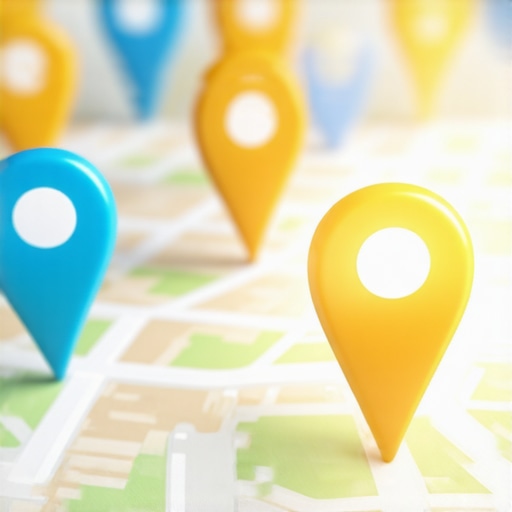 A conceptual illustration of how business authority can outrank closer competitors in local map search results.
