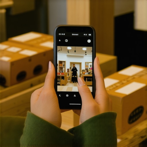 Capturing authentic local business updates for Google Maps A business owner taking a photo of inventory for a Google Business Profile update to improve local visibility.