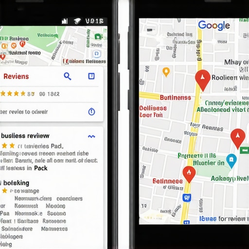 Comparing Review Velocity vs Total Count Smartphone showing Google Map Pack results where recent review velocity beats total review volume for ranking position.