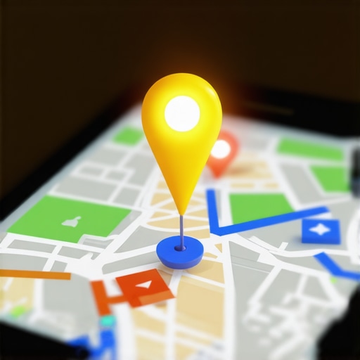 Digital map showing the local 3-pack competition A smartphone display of Google Maps local 3-pack search results