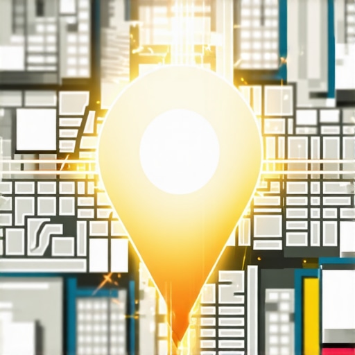 Digital representation of local SEO reach expansion A glowing map pin showing business influence expanding into surrounding neighborhoods