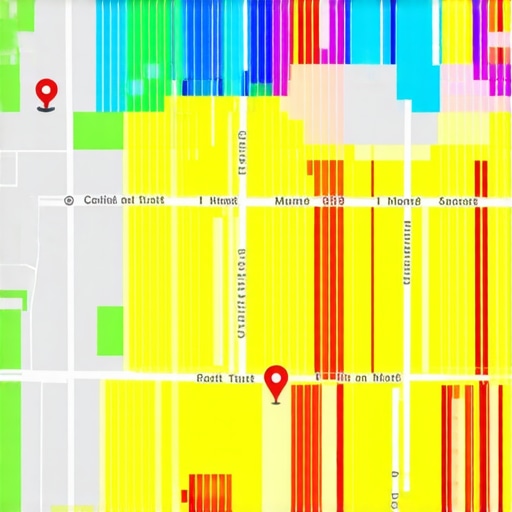 A visual representation of how local proximity and trust signals affect Google Maps visibility across different city neighborhoods.