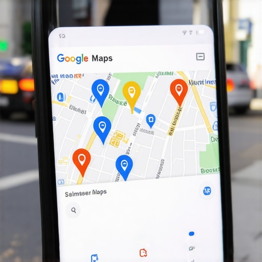 Local SEO 3-Pack Rankings on Mobile Smartphone showing local businesses ranking in the Google Maps 3-pack