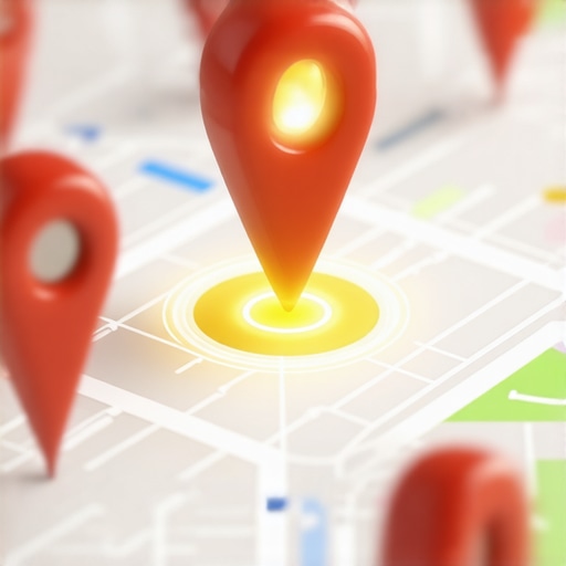Local SEO Authority and Relevance Illustration A digital map showing how relevance and authority can make a business rank higher than closer competitors in the Google Map Pack.