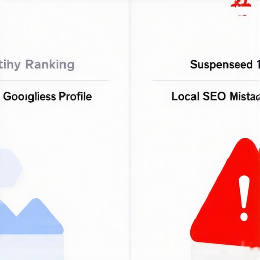 Local SEO Comparison: Healthy Profile vs Suspended Listing A visual comparison of a successful Google Maps listing versus a listing suspended for keyword stuffing.