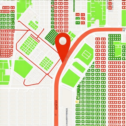 Local SEO Geogrid Ranking Map A visual representation of local map pack rankings across a city using a geogrid tool.