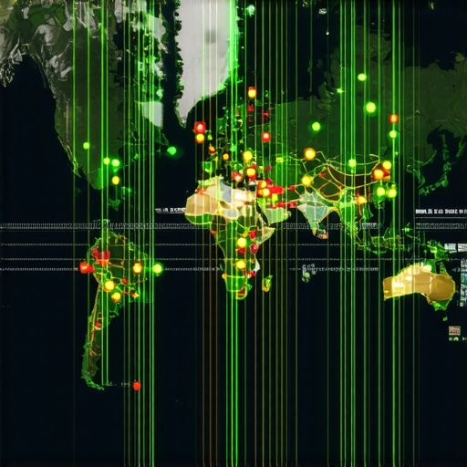 A visual heat map showing local search rankings across a geographical area for map pack optimization.