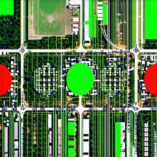 A visual representation of local SEO grid tracking showing ranking variations across a city map.