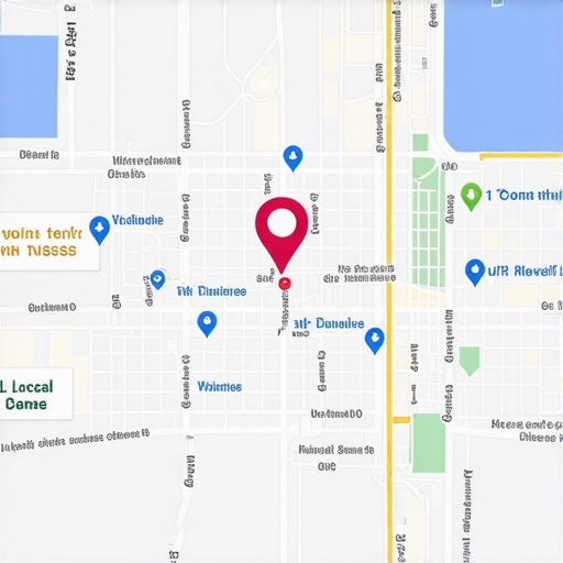 A visual representation of map pack ranking dominance across a city grid for a local business.
