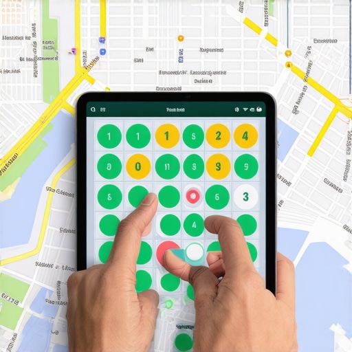 A ranking grid showing Google Maps visibility across a city