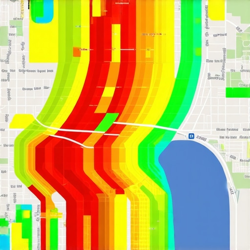 A visual grid showing how a business ranks in different parts of a city on Google Maps.