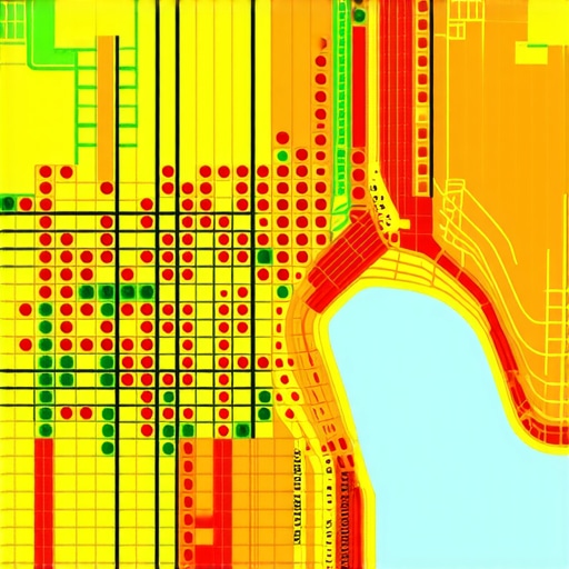 Local SEO Proximity Heat Map Visual representation of how Google Maps rankings change based on user location within a city.