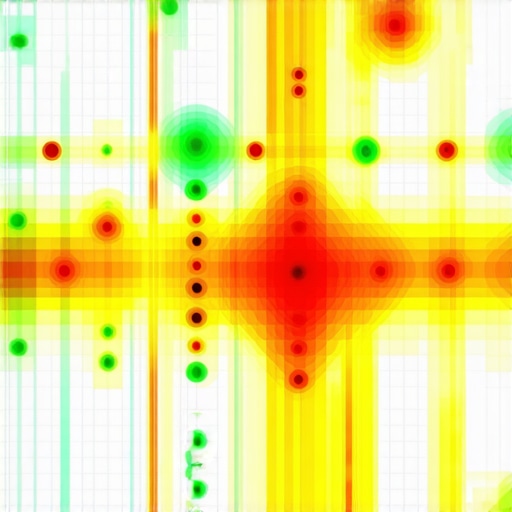 Local SEO Ranking Heat Map A visual heat map showing how Google Maps visibility changes across different neighborhoods.