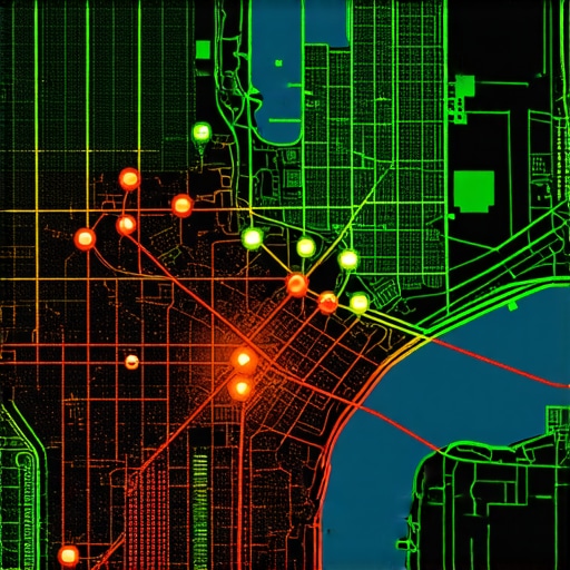 Local SEO Ranking Heatmap Visualization A visual representation of local search rankings using a heatmap tool to identify visibility gaps in a city.
