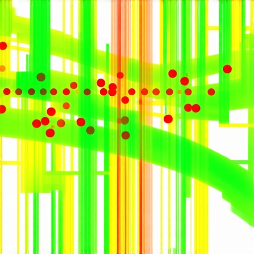 A visual representation of local search rankings across a geographical grid for Google Maps optimization.
