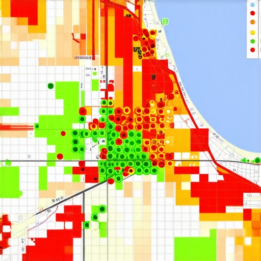 Local Search Grid Ranking Visualization A local search grid tool showing search rankings across a geographic area.