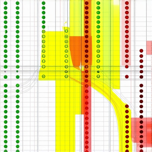 Local SEO heat map showing rank distribution across a city
