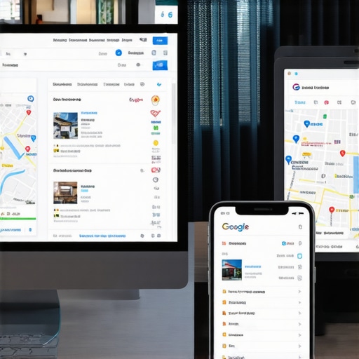 Mobile vs Desktop Google Maps Search Results Comparison Comparison of desktop and mobile Google Maps results showing different business rankings.