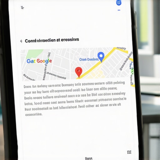 Optimized Google Business Profile Review Response A smartphone screen displaying an effective, keyword-rich response to a Google review for local SEO benefit.