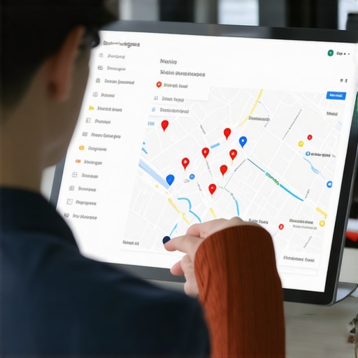 Optimizing Business Categories for Google Maps A digital dashboard showing the selection of primary and secondary business categories for local SEO optimization.