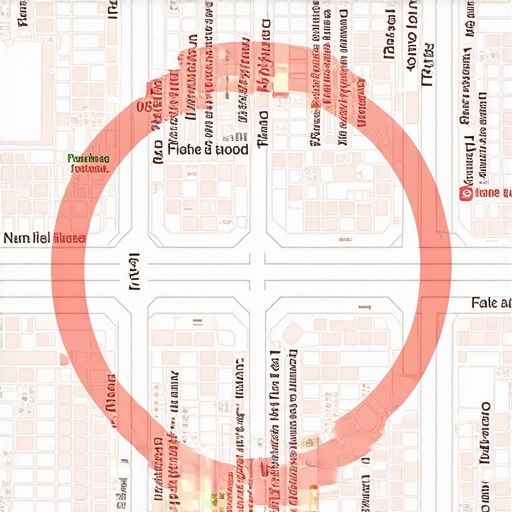 Optimizing Google Maps Service Areas A map showing a tight, optimized service area radius for local SEO.