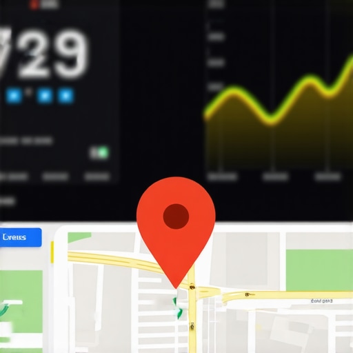 Digital dashboard showing website speed improvement and Google Maps 3-pack pin.