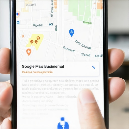 A hand clicking a call button on a well-optimized Google Maps business profile.