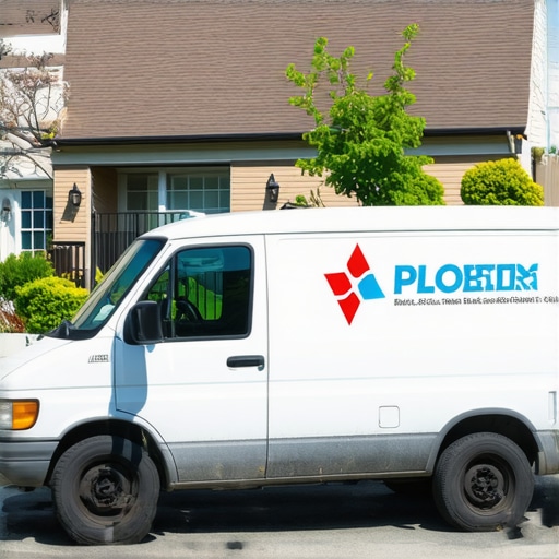 Service vehicle providing local proof for Google Maps Branded service van parked in a residential area to show local presence