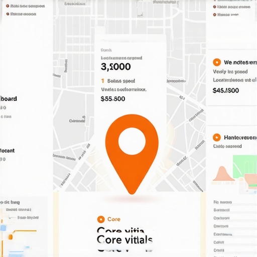 Digital dashboard showing the connection between website speed and Google Maps 3-pack visibility