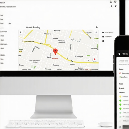 Comparison of Google Maps search results on mobile and desktop devices showing different rankings