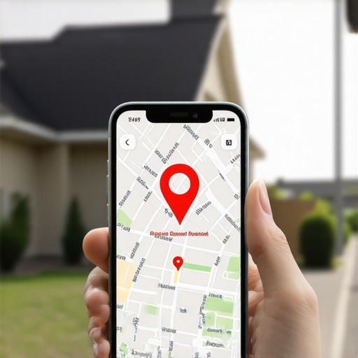 Verifying Map Listings with Street View A person using a smartphone to check a Google Maps location against a residential street view to spot fake business listings.