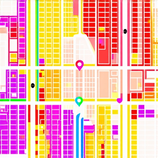 Visualizing Google Maps Ranking Proximity Local SEO heat map showing ranking strength across a city neighborhood