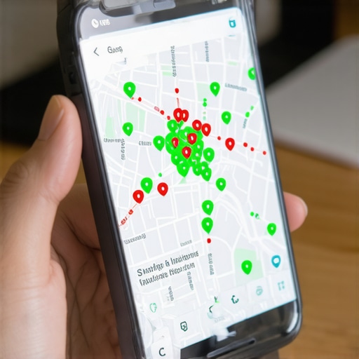 Visualizing Local Map Rank Grids A smartphone screen showing a geogrid rank tracker with various ranking positions across a city map.